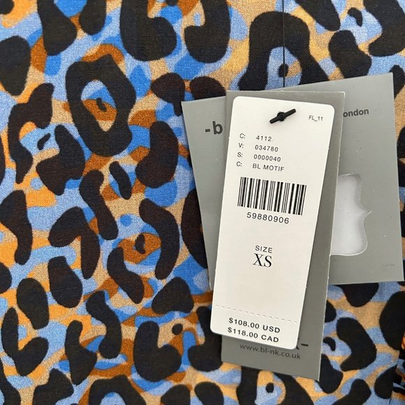 *NEW* Anthroplogie Bl^nk Moira Ruffle Leopard Print Blouse Size XS - Picture 3 of 4